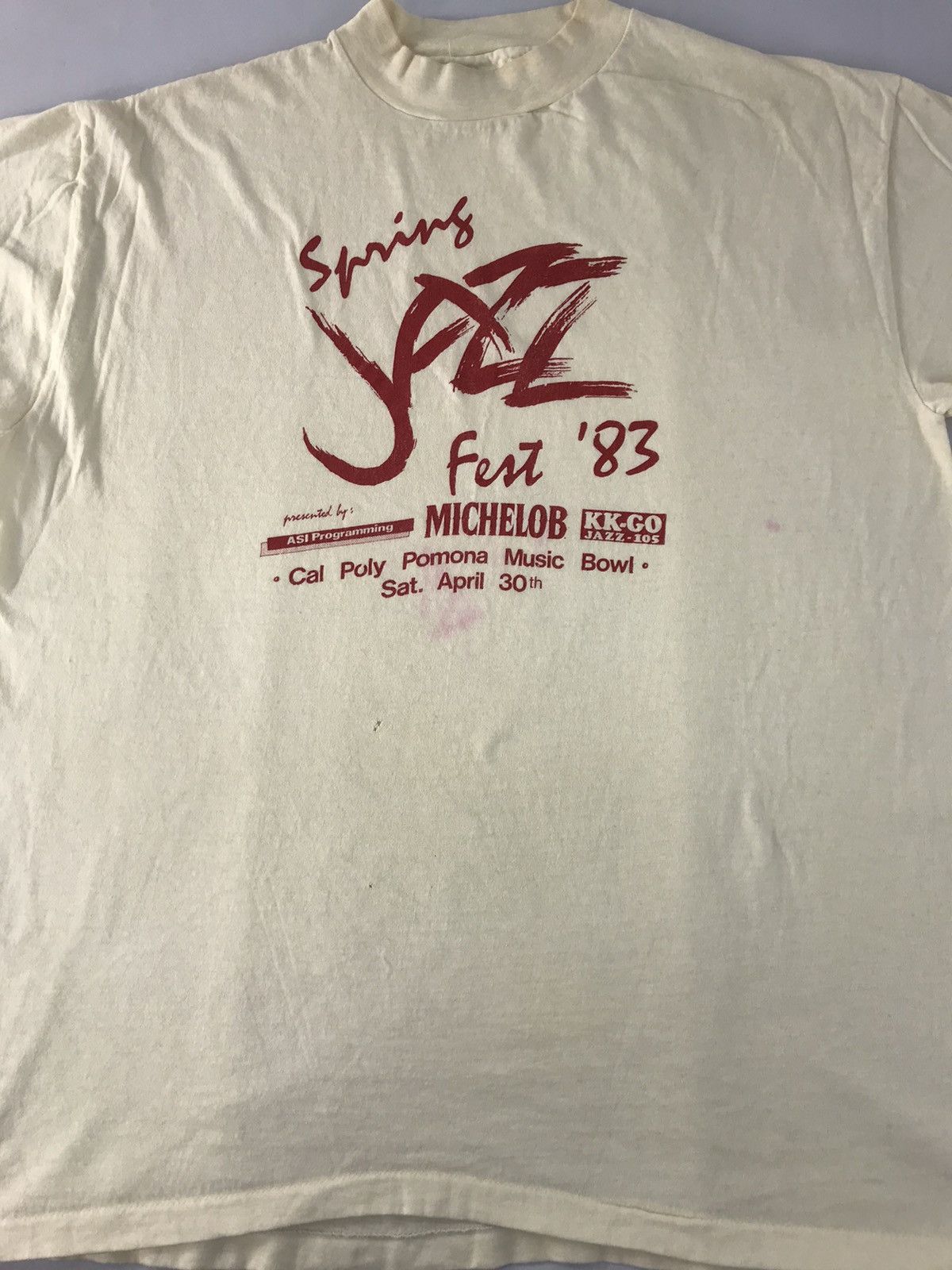 Band Tees Hanes 80s Spring Jazz Music Bowl Festival 83 Big Logo Size US XL / EU 56 / 4 - 2 Thumbnail