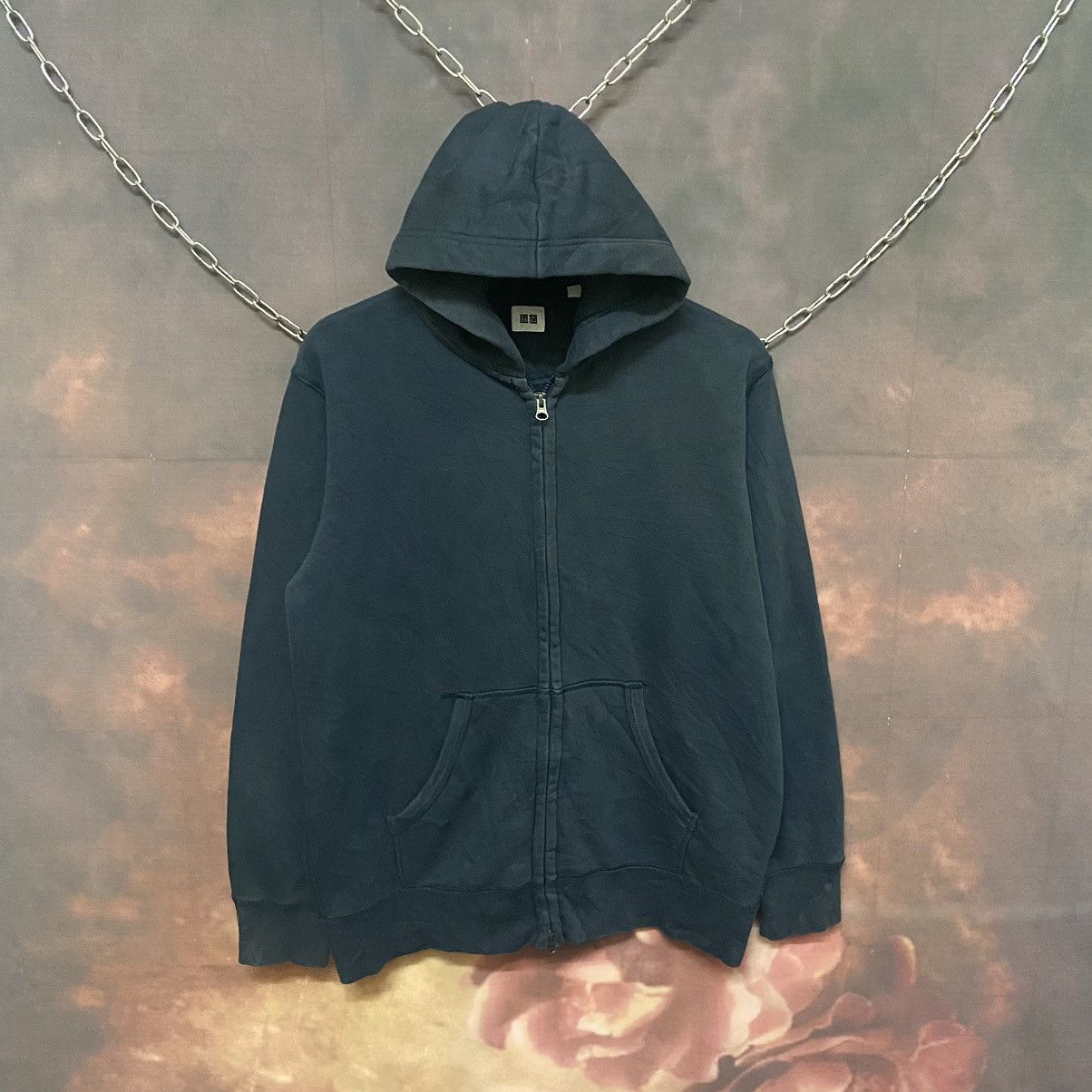 Japanese Brand × Vintage Vintage Japanese Brand Uniqlo Black Zipper Hoodies Size US L / EU 52-54 / 3 - 1 Thumbnail