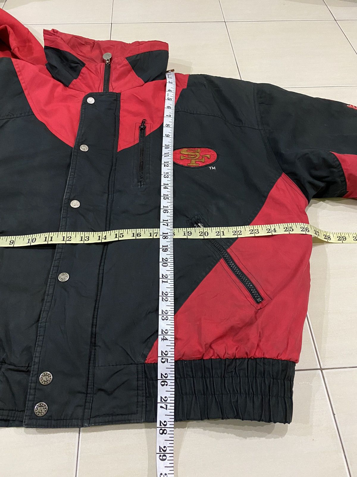 NFL × Vintage Vintage San Francisco 49ers NFL satin bomber jacket Size US XL / EU 56 / 4 - 20 Thumbnail