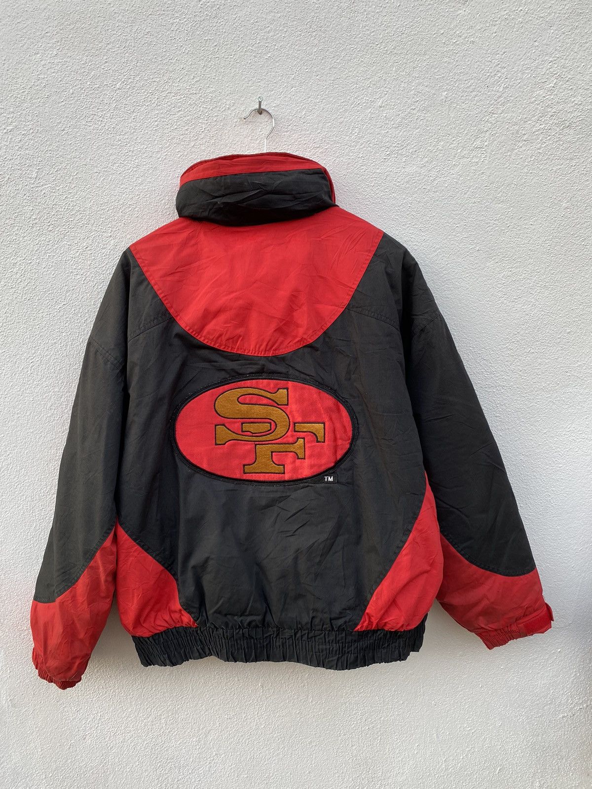 NFL × Vintage Vintage San Francisco 49ers NFL satin bomber jacket Size US XL / EU 56 / 4 - 2 Thumbnail