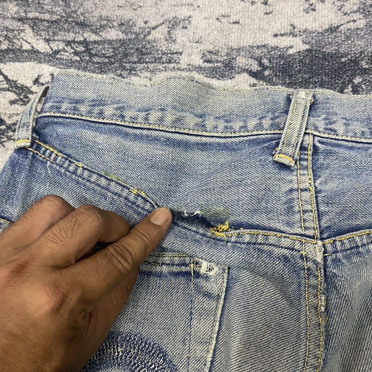 Evisu × Japanese Brand × Vintage Selvedge🔥 Vintage Evisu Selvedge Ripped Distressed Jeans Size US 28 / EU 44 - 16 Thumbnail