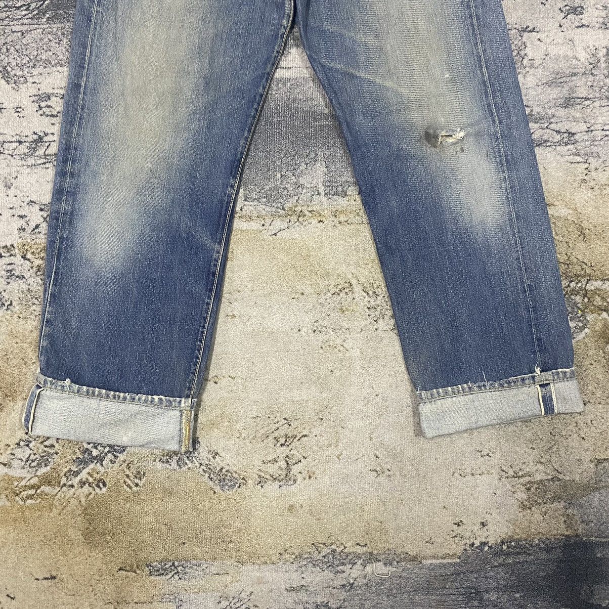 Evisu × Japanese Brand × Vintage Selvedge🔥 Vintage Evisu Selvedge Ripped Distressed Jeans Size US 28 / EU 44 - 3 Thumbnail