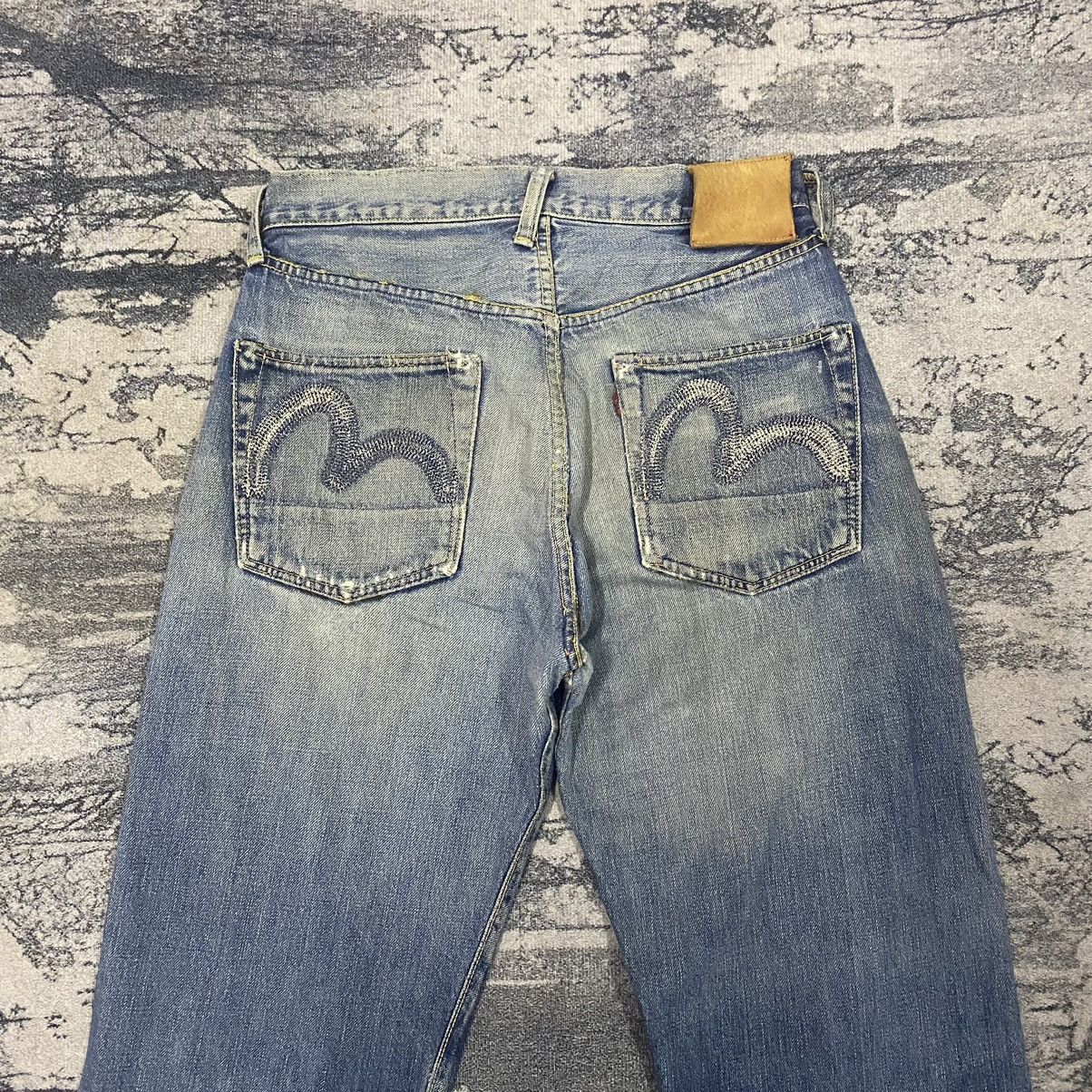 Evisu × Japanese Brand × Vintage Selvedge🔥 Vintage Evisu Selvedge Ripped Distressed Jeans Size US 28 / EU 44 - 11 Thumbnail