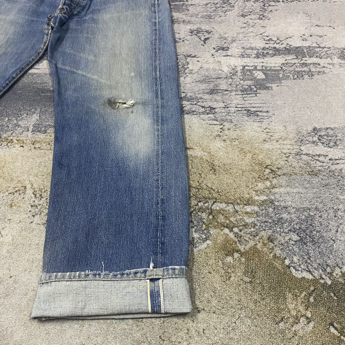 Evisu × Japanese Brand × Vintage Selvedge🔥 Vintage Evisu Selvedge Ripped Distressed Jeans Size US 28 / EU 44 - 4 Thumbnail
