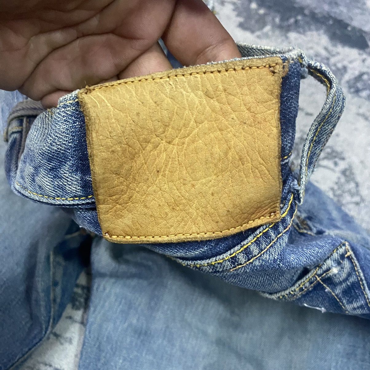 Evisu × Japanese Brand × Vintage Selvedge🔥 Vintage Evisu Selvedge Ripped Distressed Jeans Size US 28 / EU 44 - 14 Thumbnail