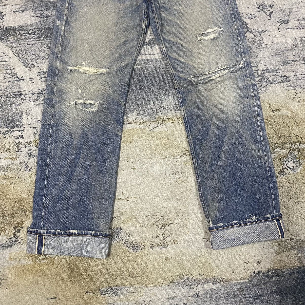 Japanese Brand × United Arrows × Vintage Redline🔥 Vintage Selvedge Japanese Beauty&Youth Distressed Size US 31 - 4 Thumbnail