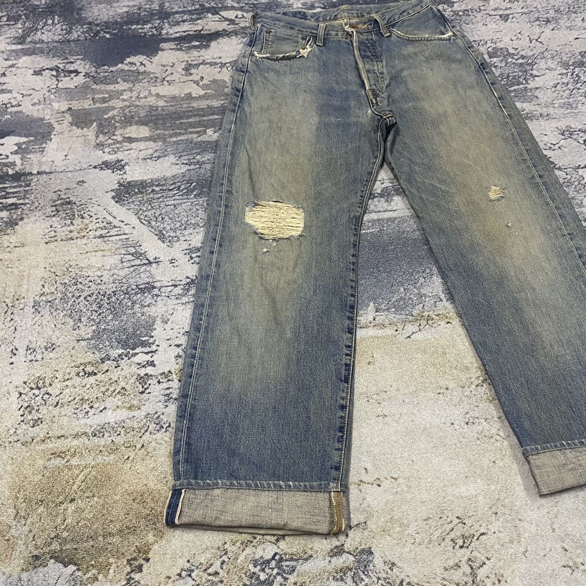 Japanese Brand × Self Edge × Vintage Redline🔥Vintage Selvedge Denim Japanese Edwin Size US 27 - 5 Thumbnail