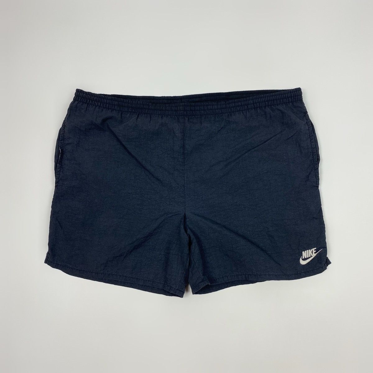 Nike 1990’s Vintage Faded Nike Nylon Big Logo Shorts Size US 33 - 1 Thumbnail