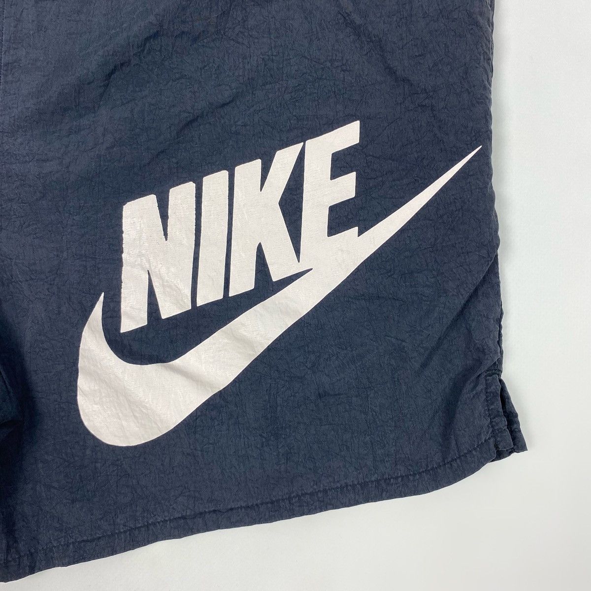 Nike 1990’s Vintage Faded Nike Nylon Big Logo Shorts Size US 33 - 6 Thumbnail