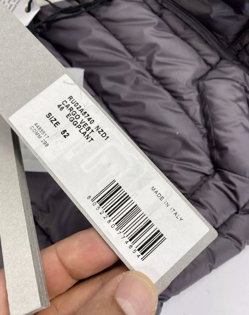 Rick Owens RICK OWENS PADDED CARGO EGGPLANT VEST SIZE: 52 / XL Size US XL / EU 56 / 4 - 8 Thumbnail