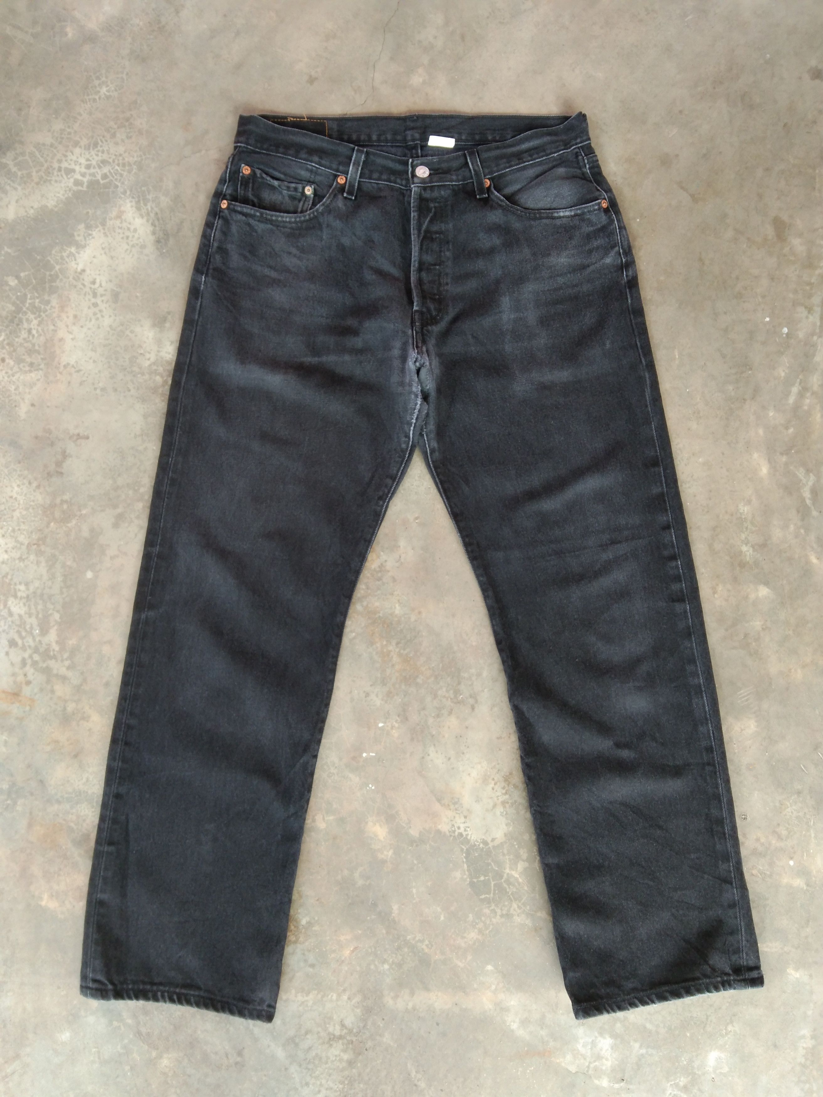 image of Levis x Vintage Levi's 501 Black Distressed Jeans 34X30, Men's