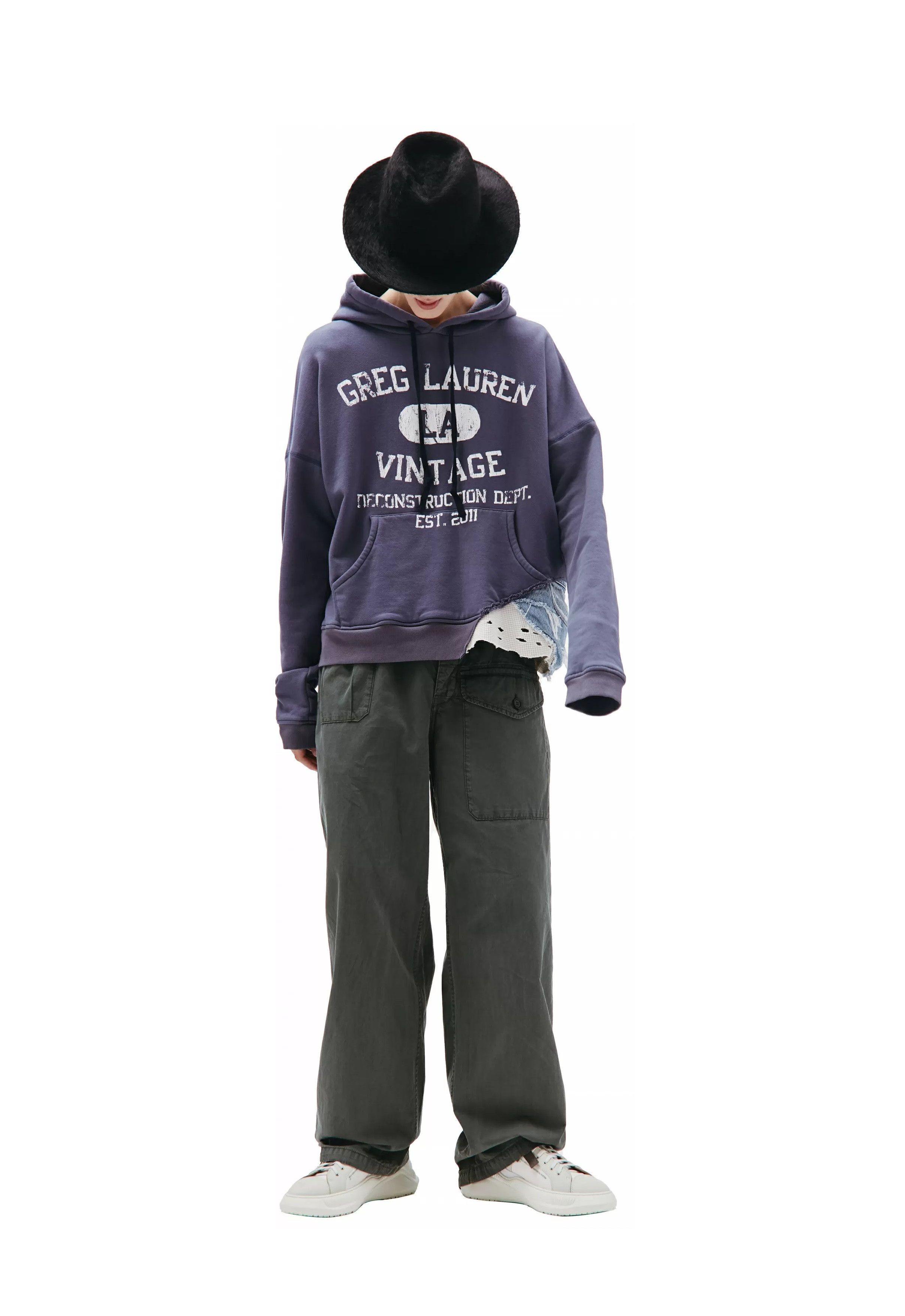 Greg Lauren Greg Lauren GL Vintage Hoodie - Blue Cotton Size US M / EU 48-50 / 2 - 13 Thumbnail
