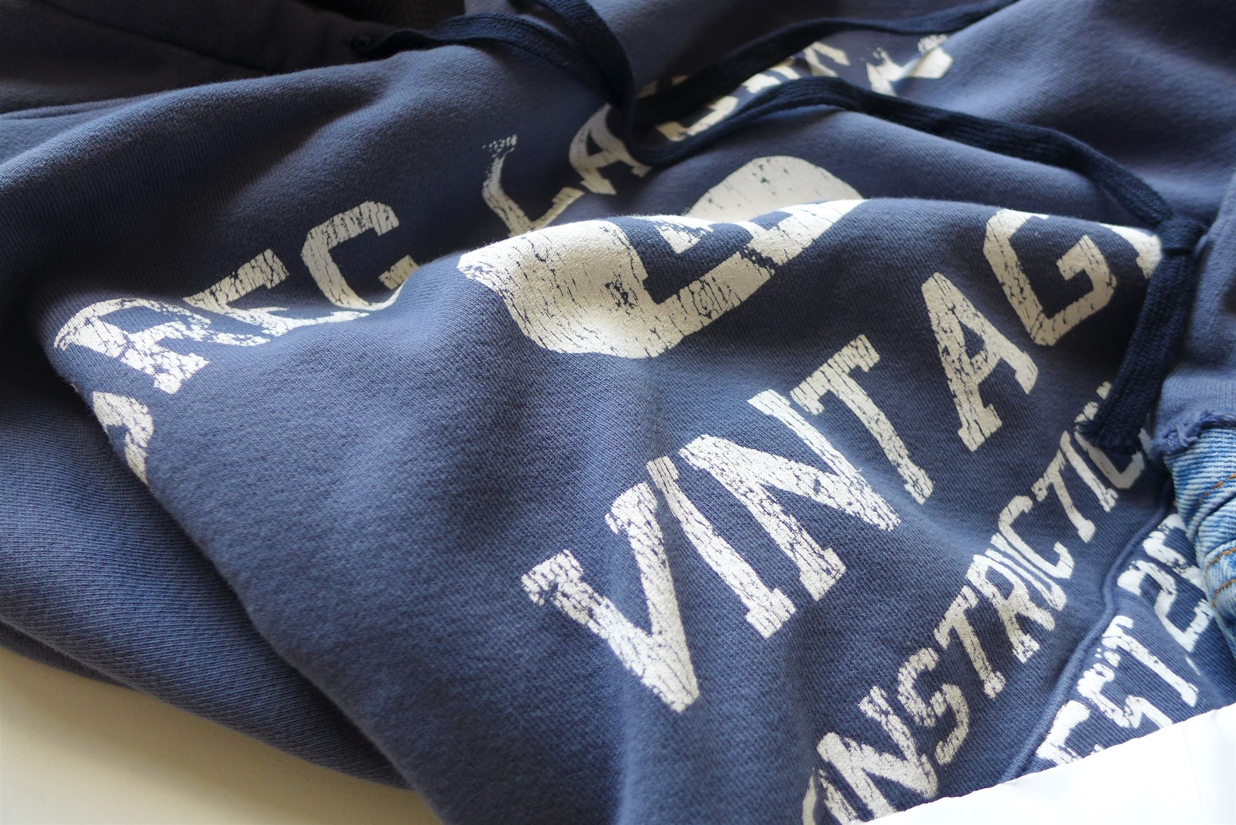 Greg Lauren Greg Lauren GL Vintage Hoodie - Blue Cotton Size US L / EU 52-54 / 3 - 5 Thumbnail