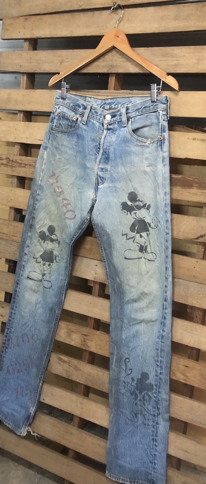 Levi's Rare Limited Edition 1997 Levi’s X Mickey Mouse Distressed Size US 31 - 4 Thumbnail