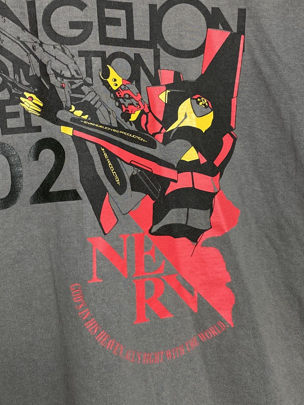 Cartoon Network Vintage Evangelion Nerv Tees / Anime Akira Tekken Naruto Size US XL / EU 56 / 4 - 5 Thumbnail