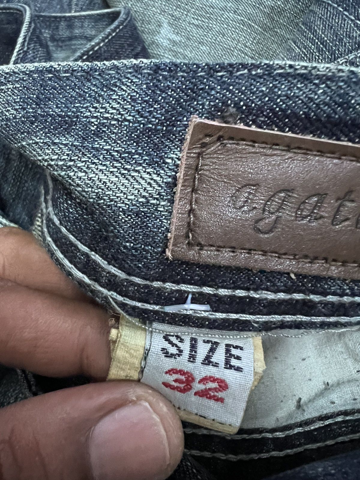 Japanese Brand × Vintage FLARED💥AGATE LABEL STUDED DENIM PANT Size US 34 / EU 50 - 9 Thumbnail