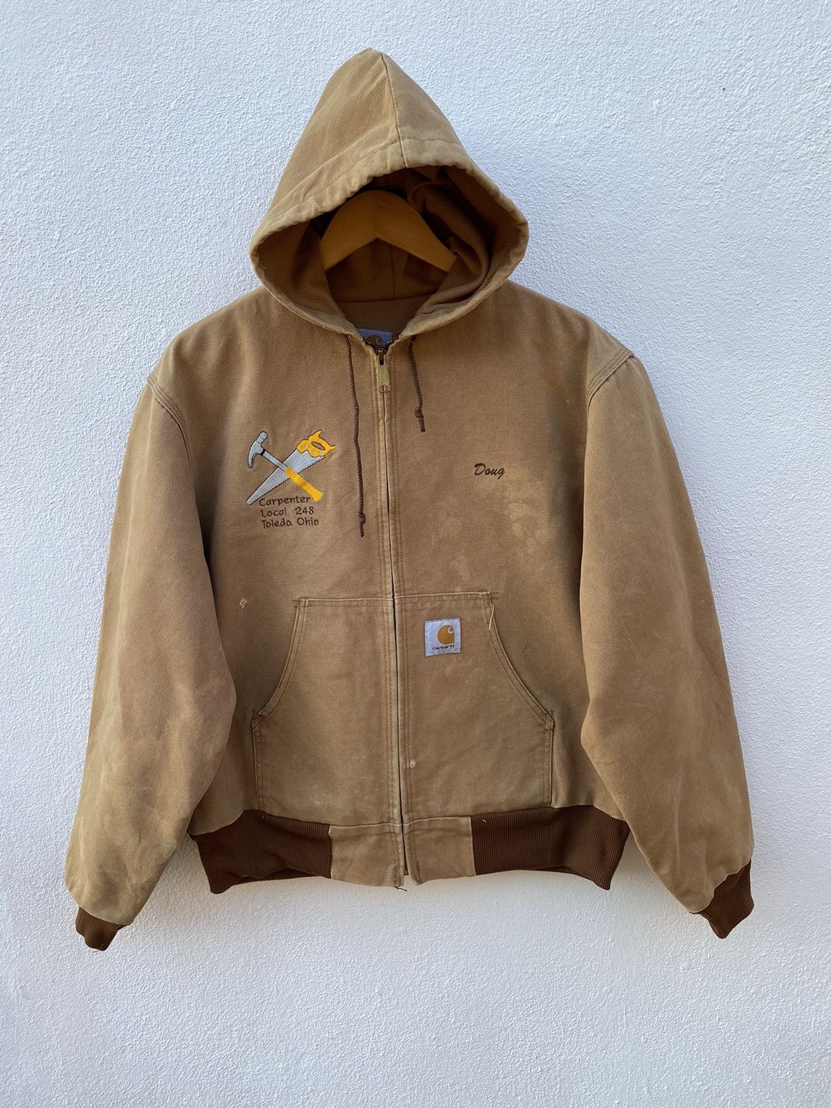 Vintage Vintage Carhartt Detroit hoodie canvas jacket | Grailed
