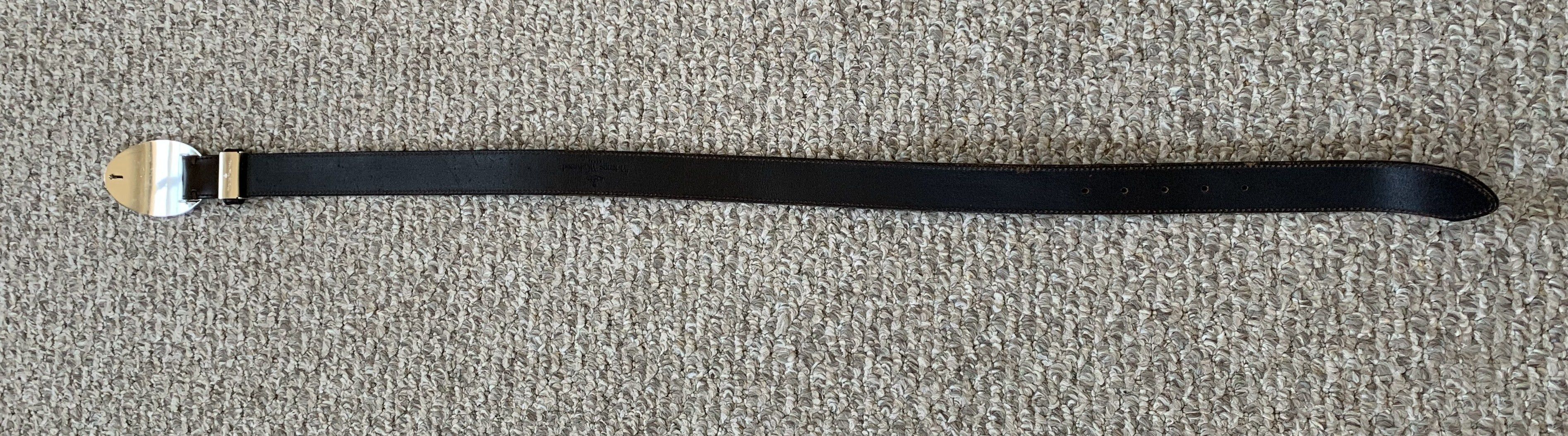 Vivienne Westwood Vivienne Westwood Spellout Orb Logo Leather Belt Size 28 - 8 Thumbnail