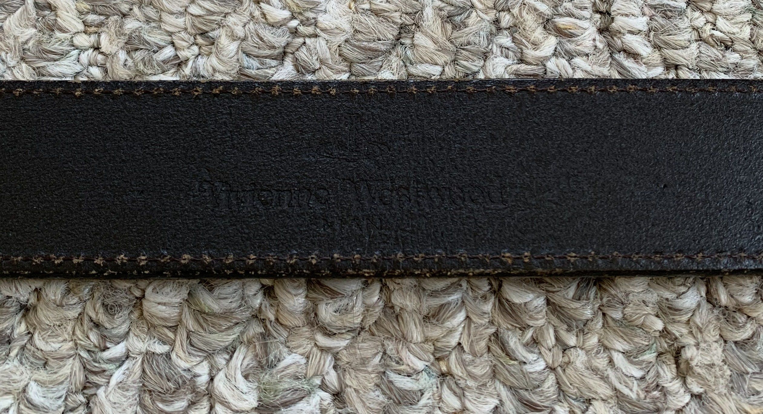 Vivienne Westwood Vivienne Westwood Spellout Orb Logo Leather Belt Size 28 - 6 Thumbnail