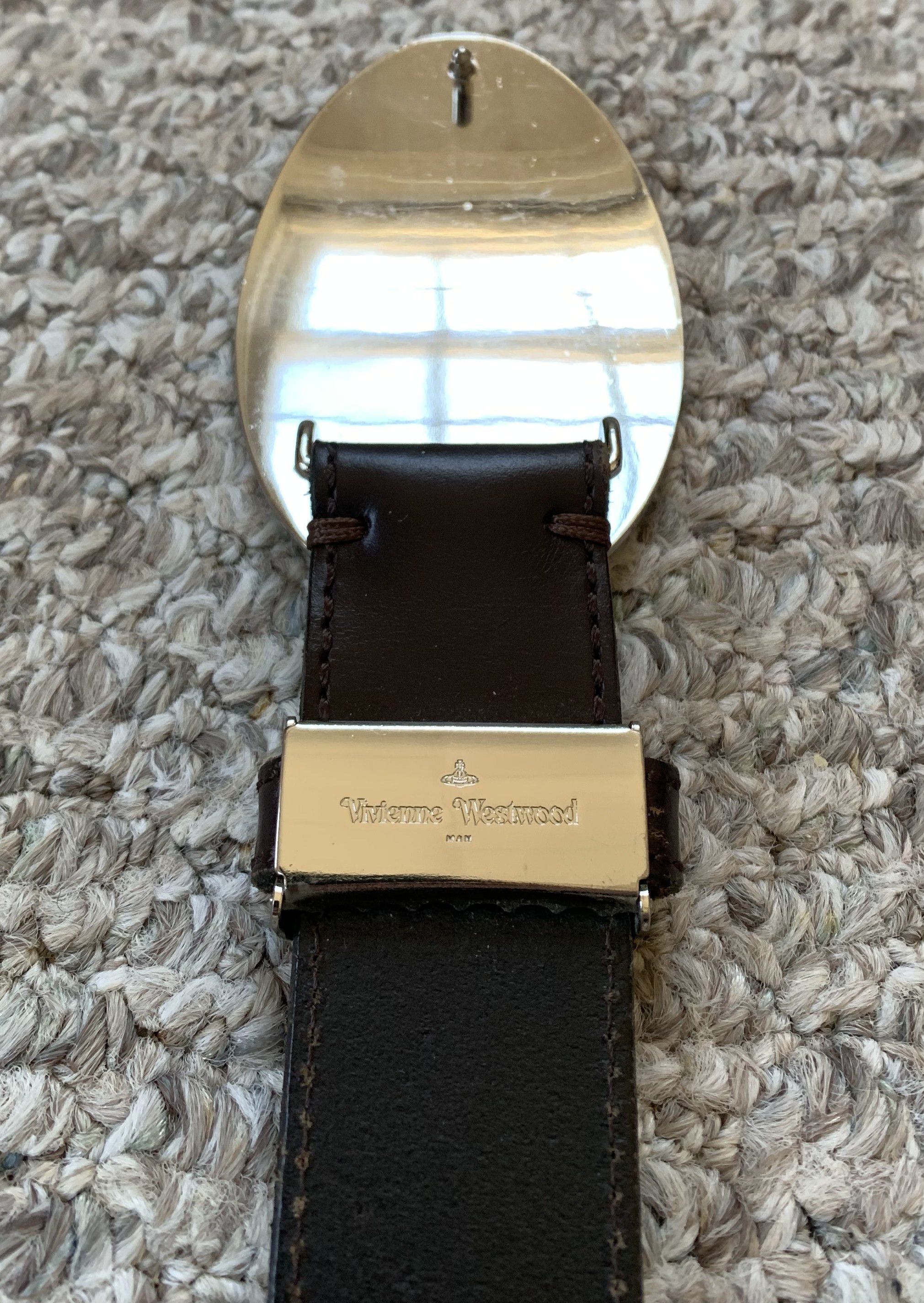 Vivienne Westwood Vivienne Westwood Spellout Orb Logo Leather Belt Size 28 - 5 Thumbnail