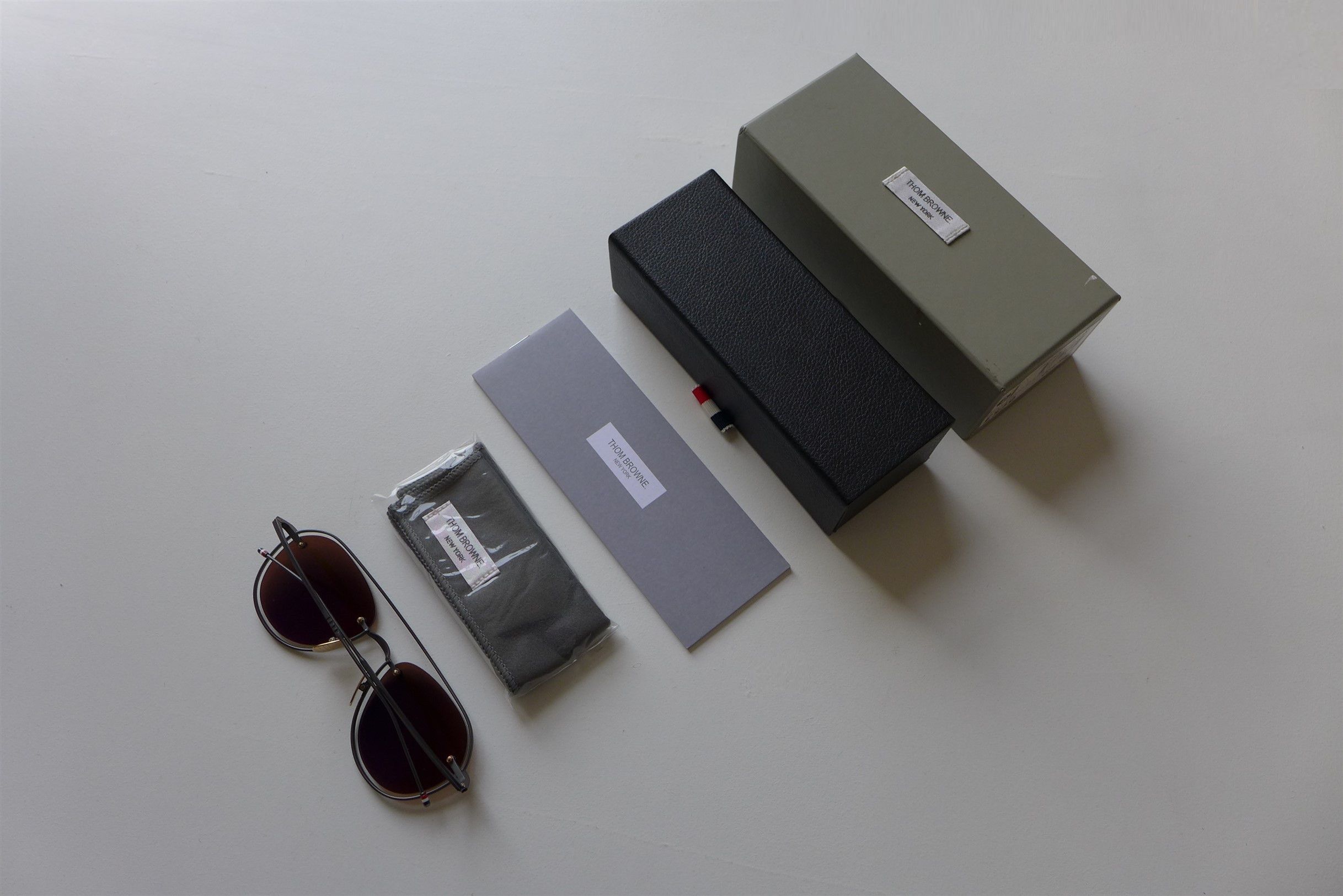 Thom Browne Thom Browne TBS112 Aviator Sunglasses - Black Iron. Size ONE SIZE - 6 Thumbnail