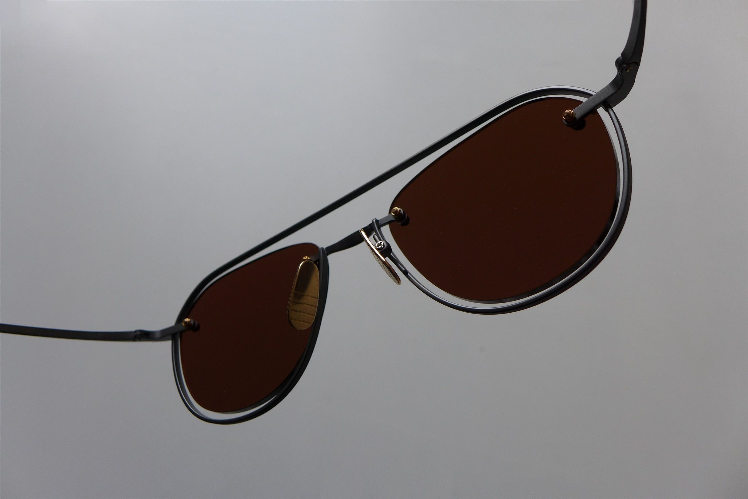 Thom Browne Thom Browne TBS112 Aviator Sunglasses - Black Iron. Size ONE SIZE - 18 Thumbnail