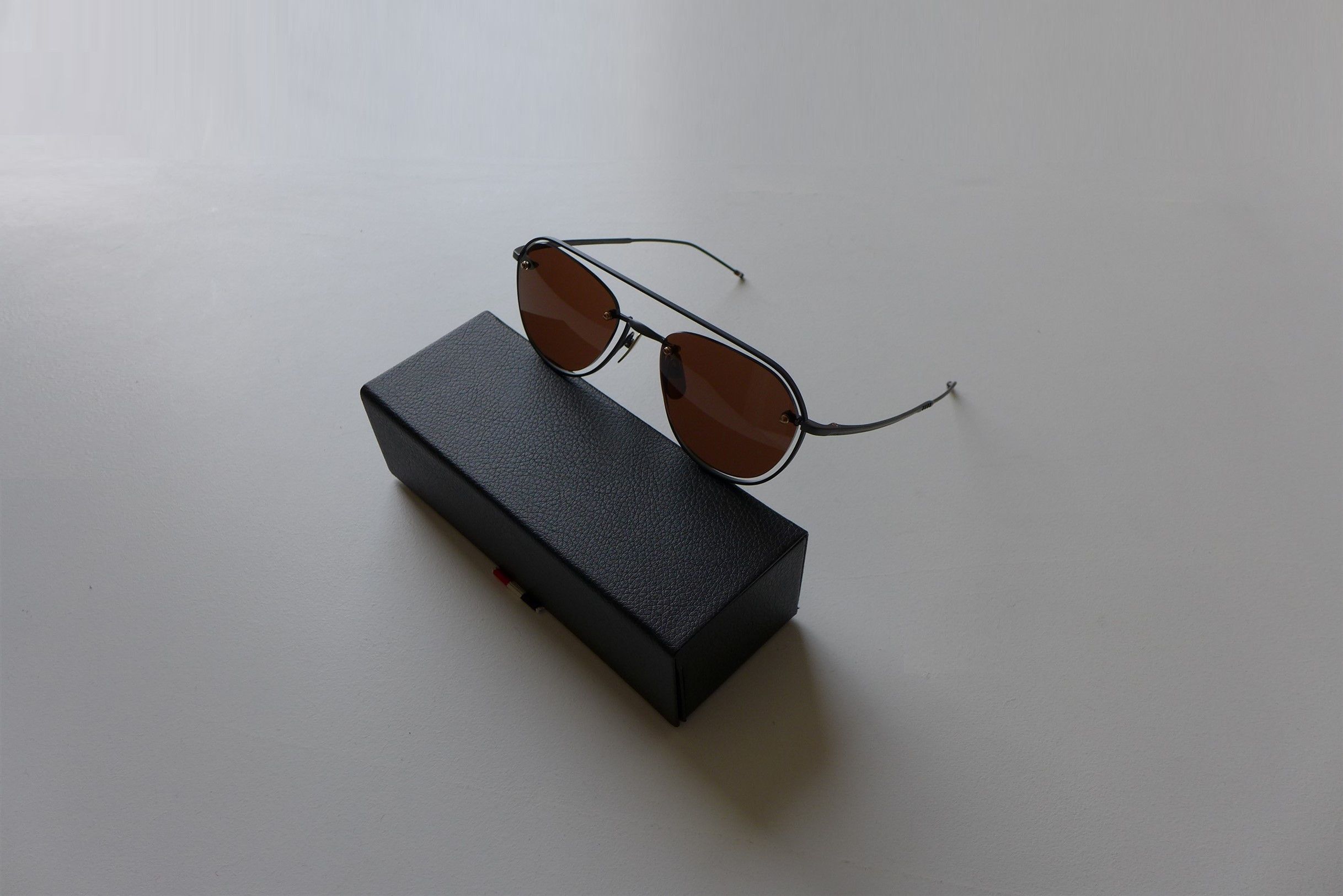 Thom Browne Thom Browne TBS112 Aviator Sunglasses - Black Iron. Size ONE SIZE - 8 Thumbnail