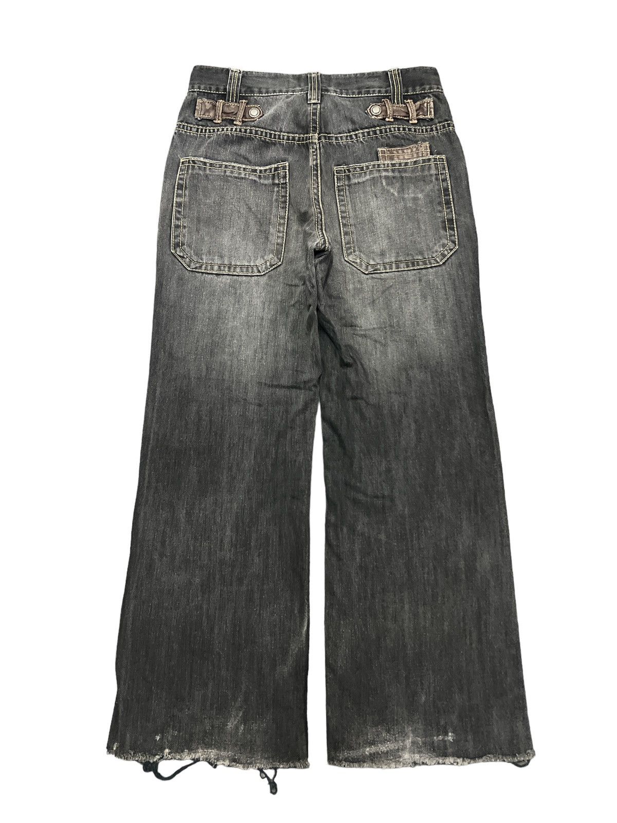 Japanese Brand BAGGY💥 GNJ BRAND BLACK FADED DISTRESSED DENIM PANT Size US 30 / EU 46 - 6 Thumbnail
