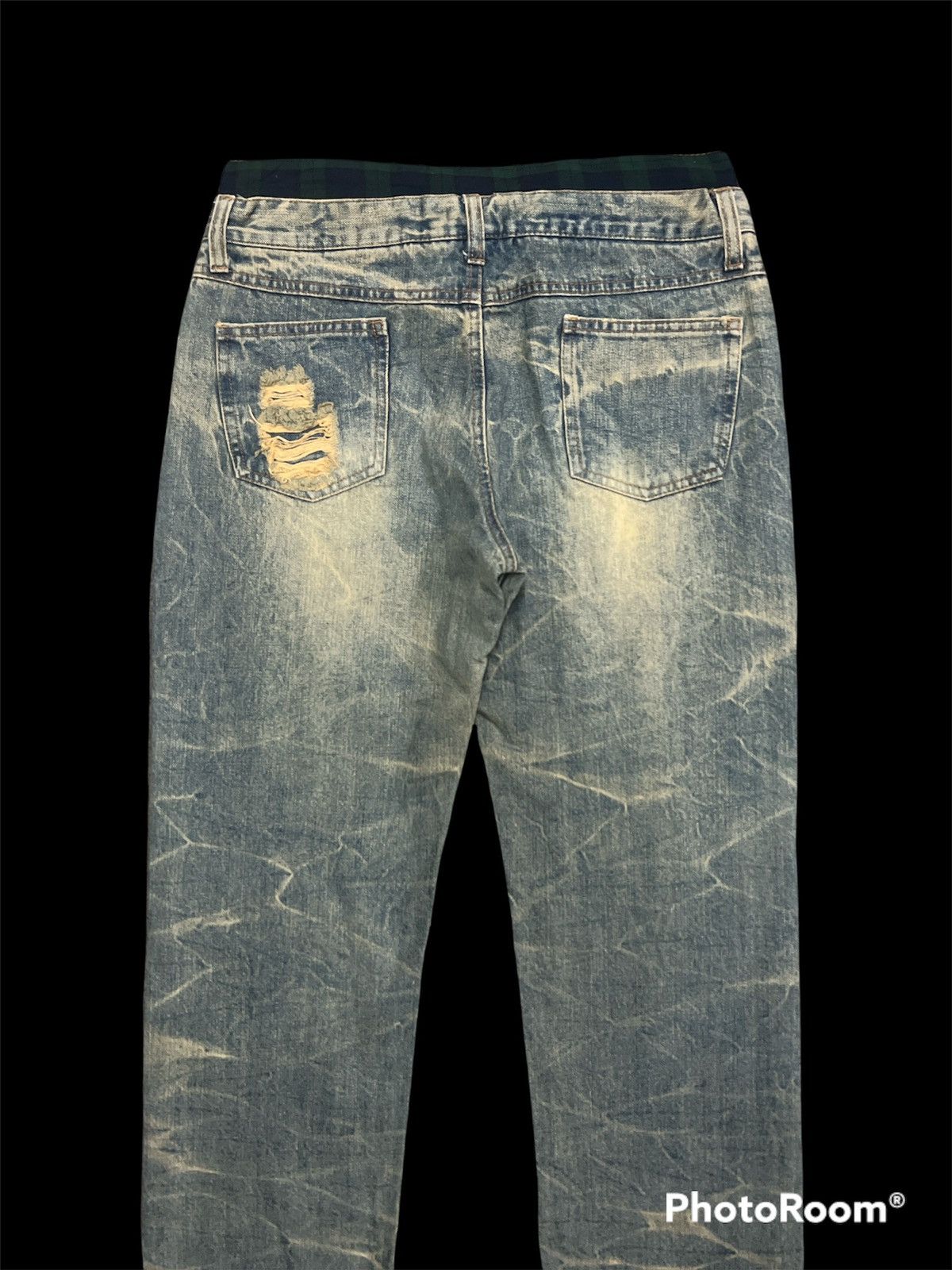 Japanese Brand ARCHIVE🔥Unknown Distressed Ripped lightning Denim Pants Size US 30 / EU 46 - 6 Thumbnail
