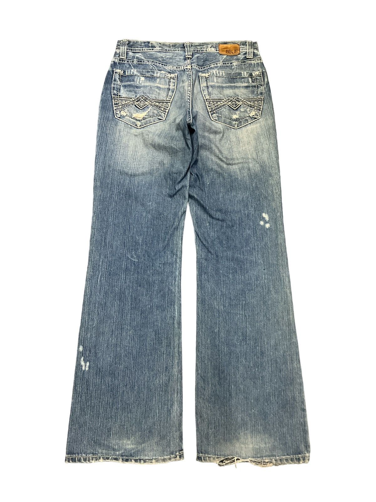 Japanese Brand × Vintage FLARED💥BKE RIPPED DISTRESSED DENIM PANT Size US 31 - 6 Thumbnail