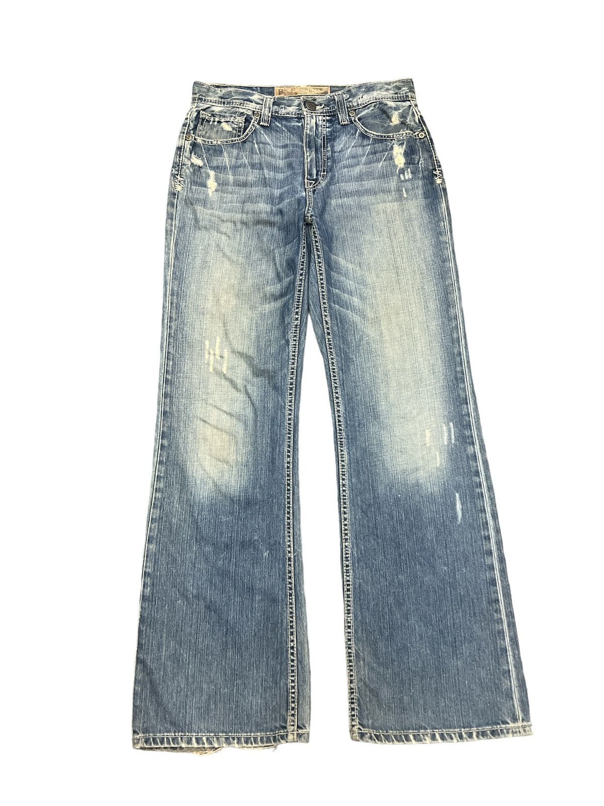 Japanese Brand × Vintage FLARED💥BKE RIPPED DISTRESSED DENIM PANT Size US 31 - 1 Thumbnail