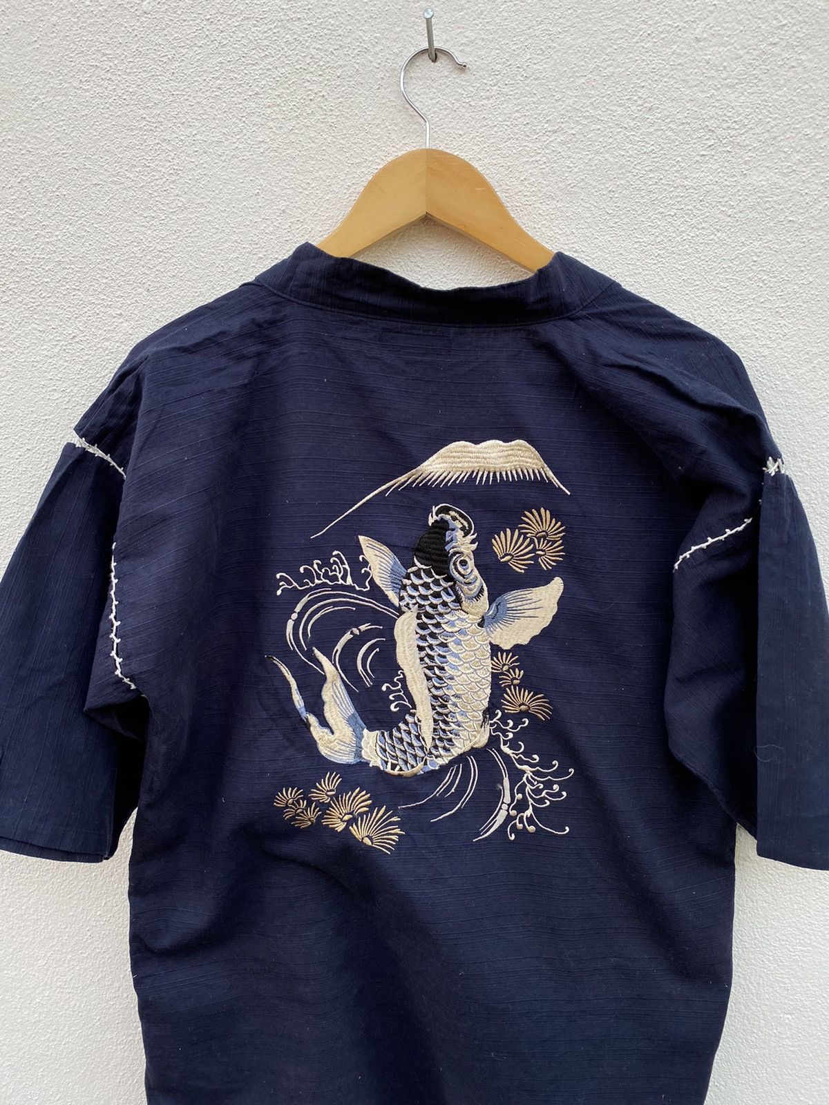Japanese Brand Vintage Japanese tradition X kimono koi fish embroidery Size US L / EU 52-54 / 3 - 9 Thumbnail