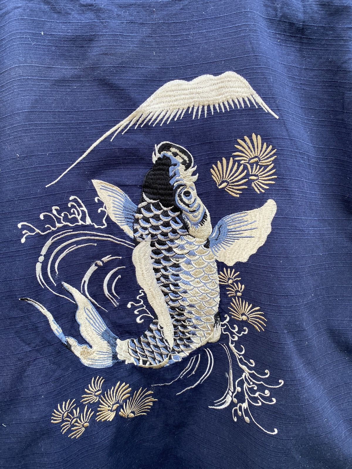 Japanese Brand Vintage Japanese tradition X kimono koi fish embroidery Size US L / EU 52-54 / 3 - 7 Thumbnail