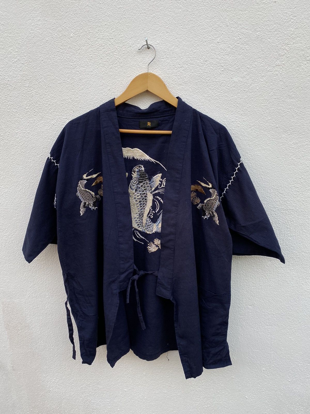 Japanese Brand Vintage Japanese tradition X kimono koi fish embroidery Size US L / EU 52-54 / 3 - 1 Thumbnail