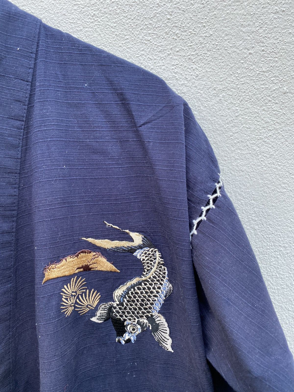Japanese Brand Vintage Japanese tradition X kimono koi fish embroidery Size US L / EU 52-54 / 3 - 4 Thumbnail