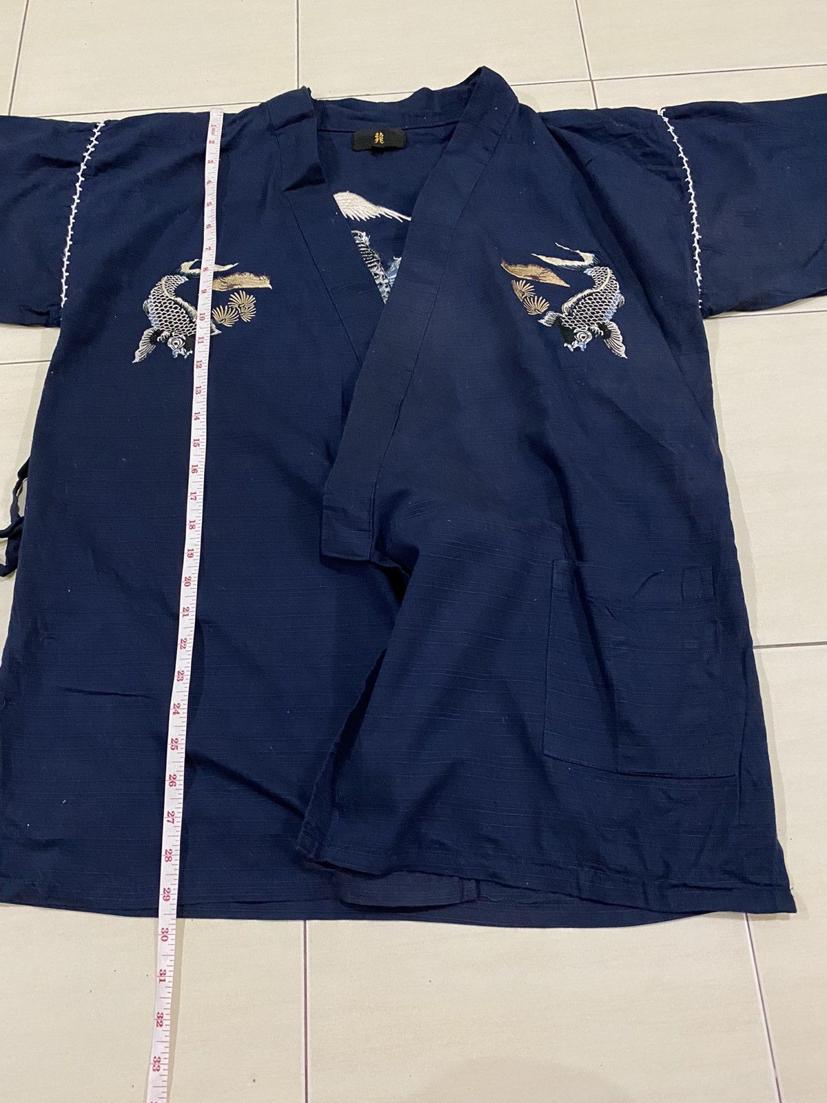 Japanese Brand Vintage Japanese tradition X kimono koi fish embroidery Size US L / EU 52-54 / 3 - 12 Thumbnail