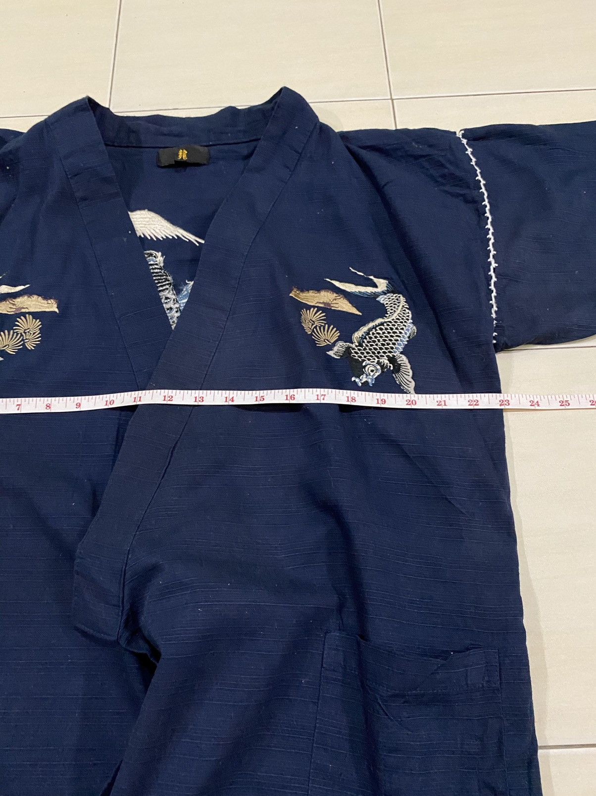 Japanese Brand Vintage Japanese tradition X kimono koi fish embroidery Size US L / EU 52-54 / 3 - 11 Thumbnail