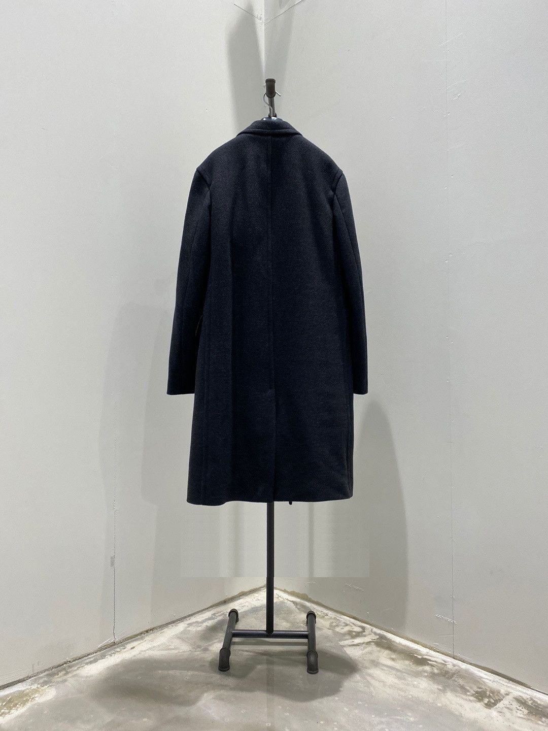 Dries Van Noten Dries Van Noten Rawly Faux Fur Lined Coat - Anthracite Wool Size US M / EU 48-50 / 2 - 3 Thumbnail