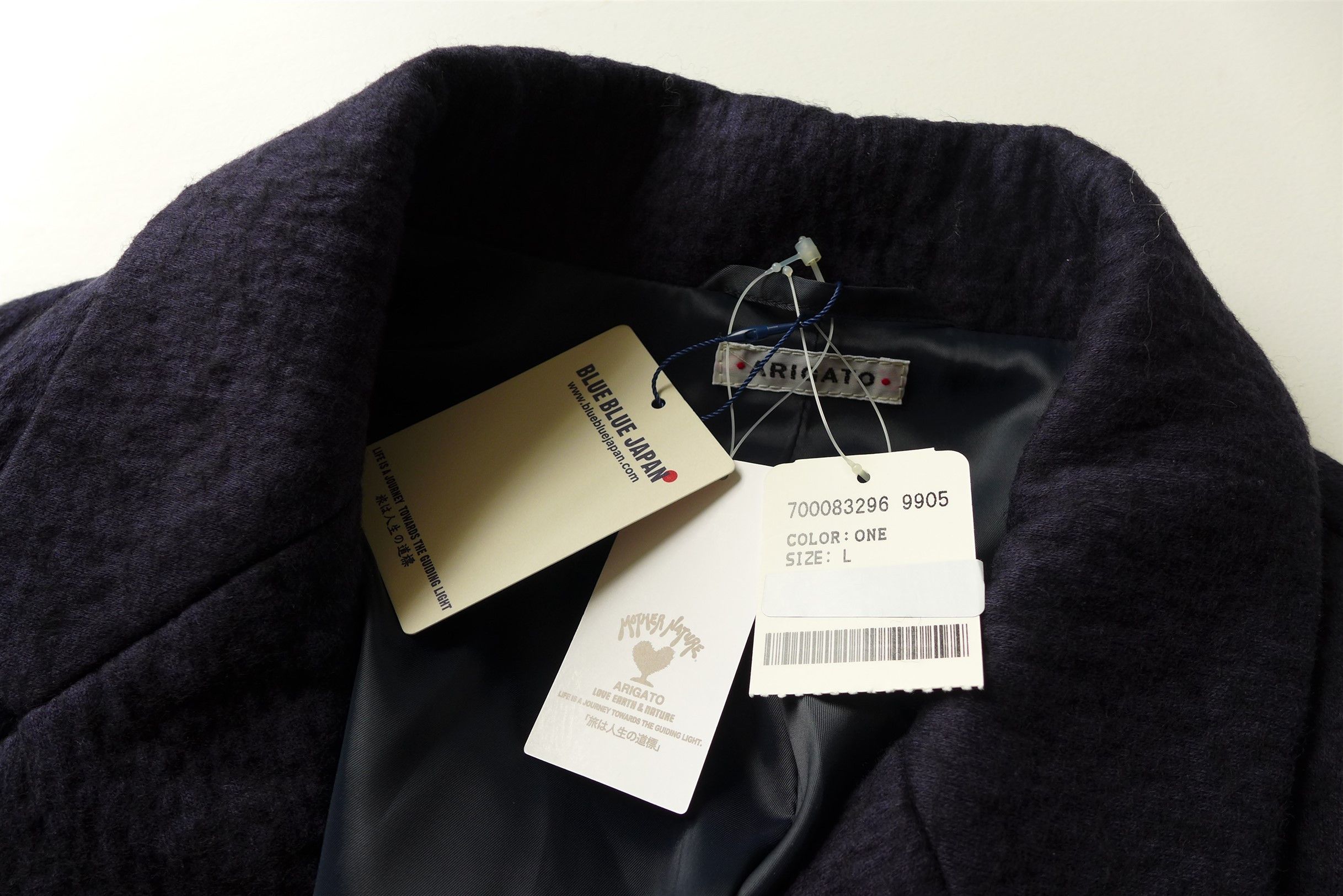 Blue Blue Japan Blue Blue Japan Kumo Gakaru Textured Coat - Dark Navy Size US L / EU 52-54 / 3 - 10 Thumbnail