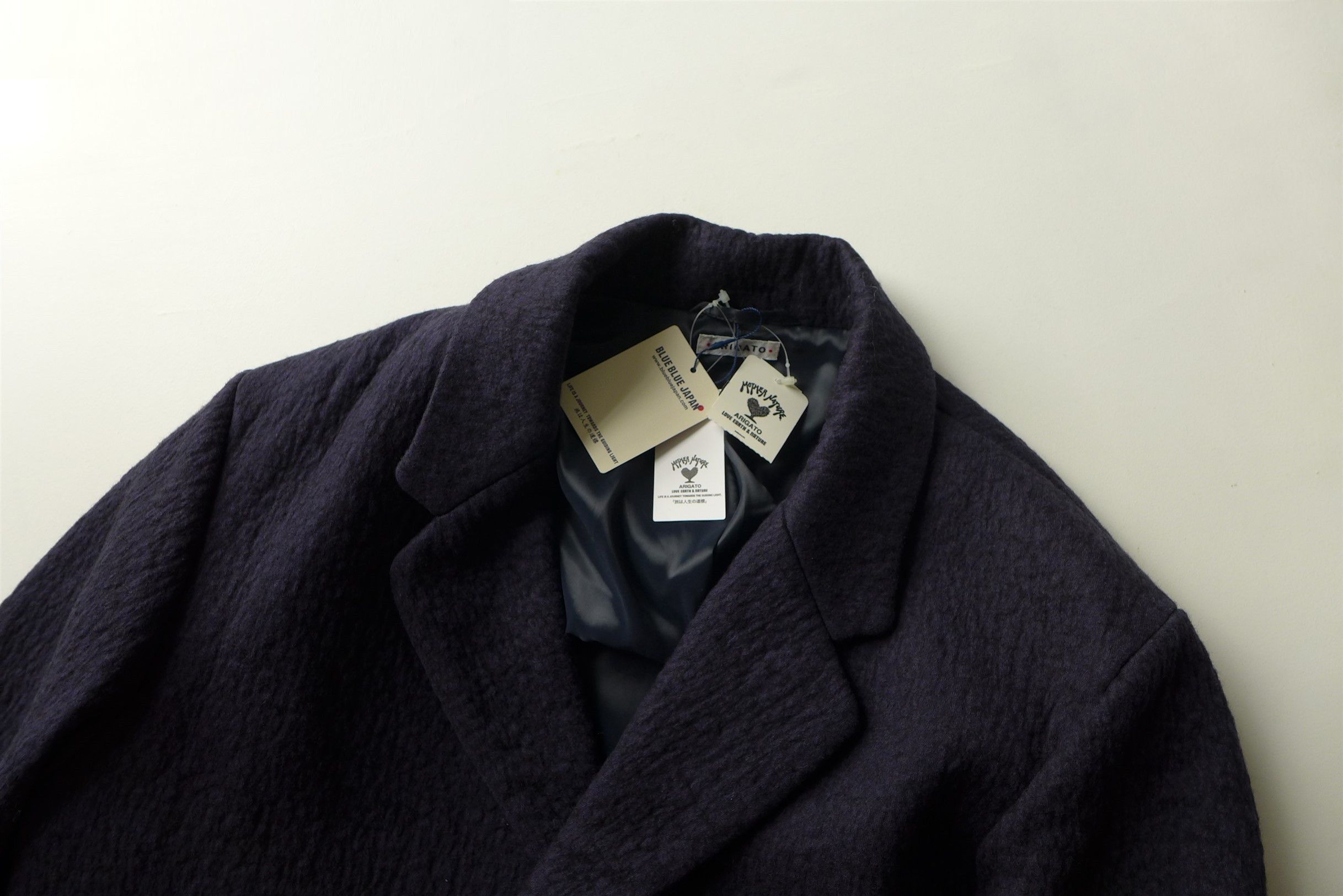 Blue Blue Japan Blue Blue Japan Kumo Gakaru Textured Coat - Dark Navy Size US L / EU 52-54 / 3 - 9 Thumbnail