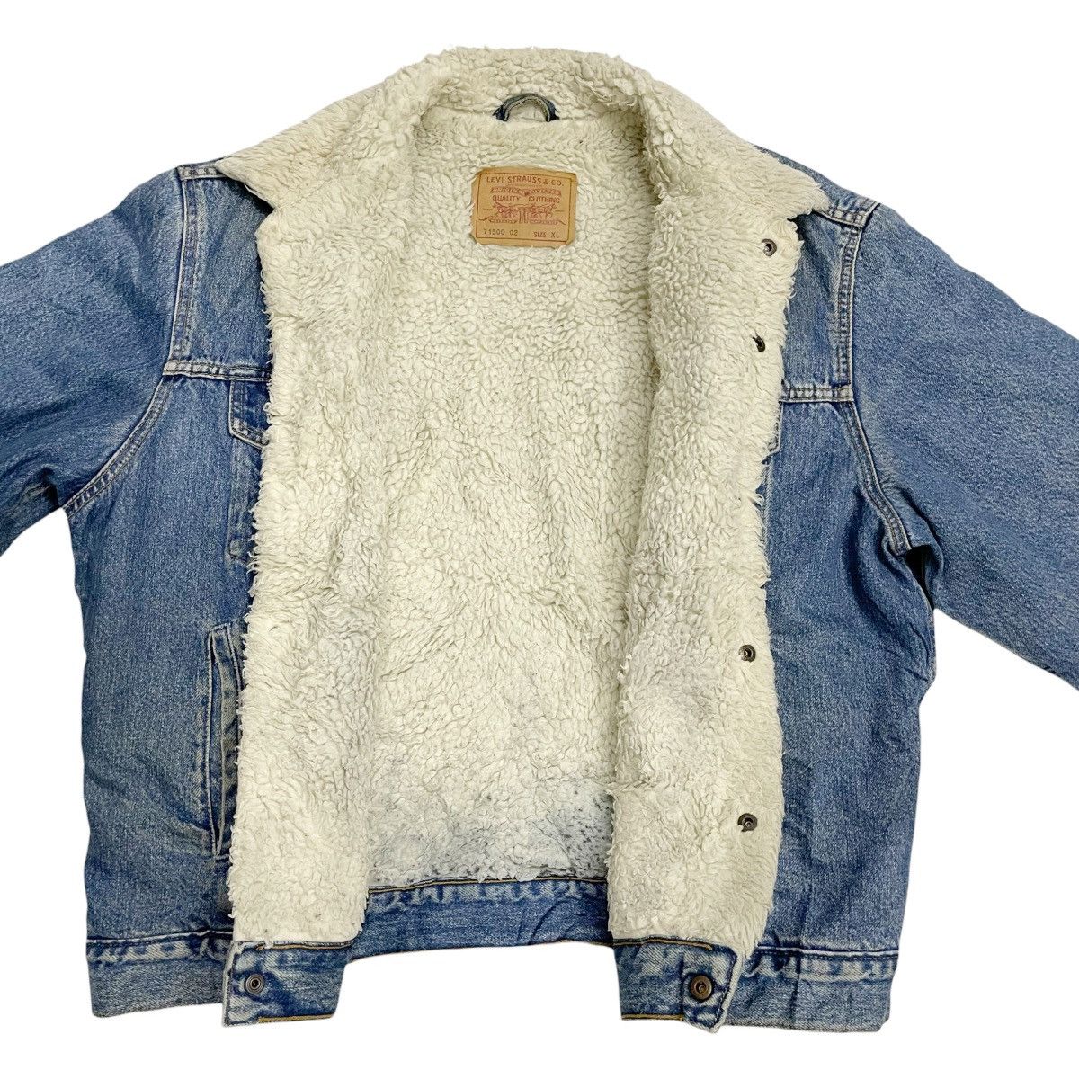 Levi's × Levi's Vintage Clothing × Vintage 💥Vintage Levis Sherpa Denime Trucker Button Jacket Size US L / EU 52-54 / 3 - 5 Thumbnail