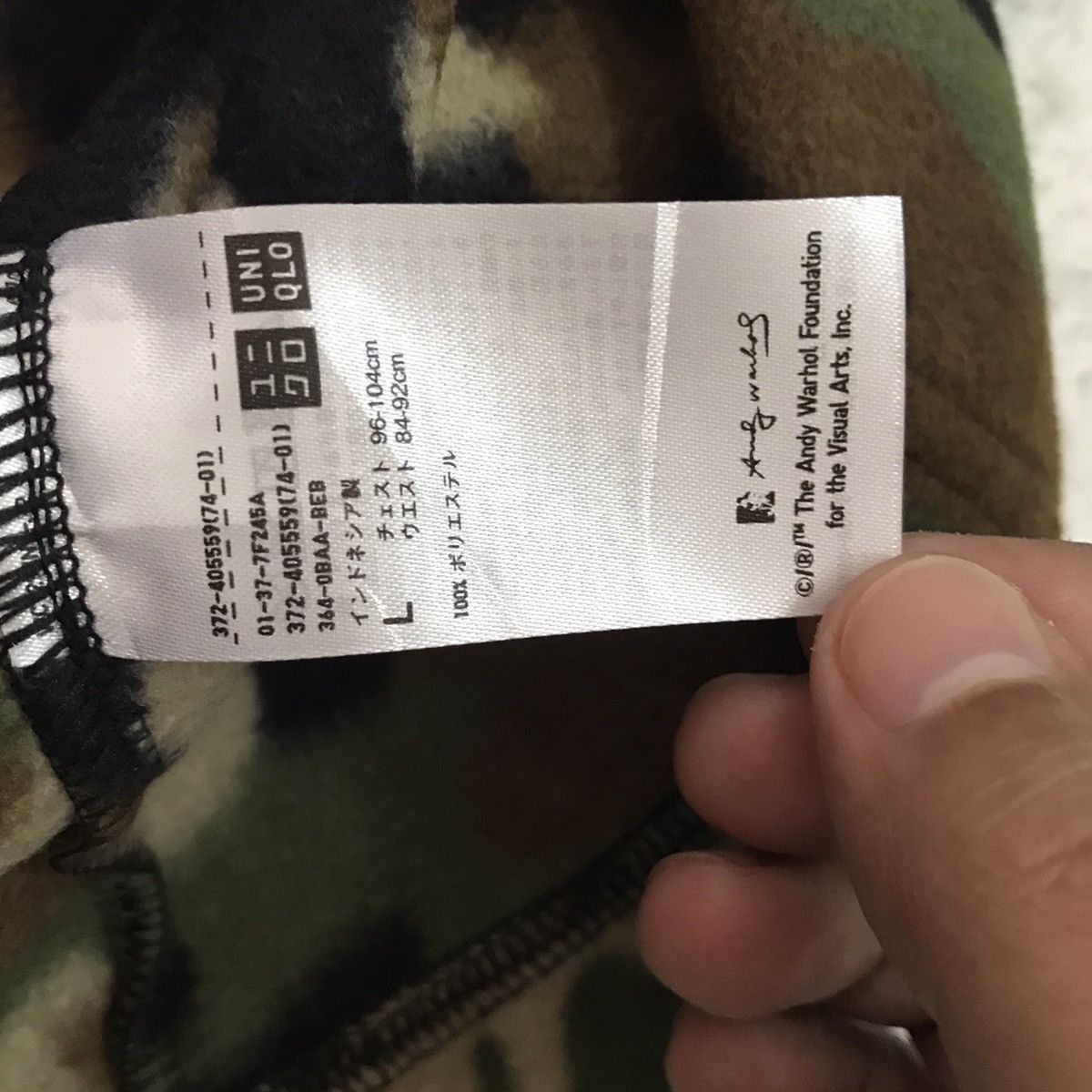 Andy Warhol × Uniqlo Andy Warhol Camo Fleece Size US L / EU 52-54 / 3 - 11 Thumbnail