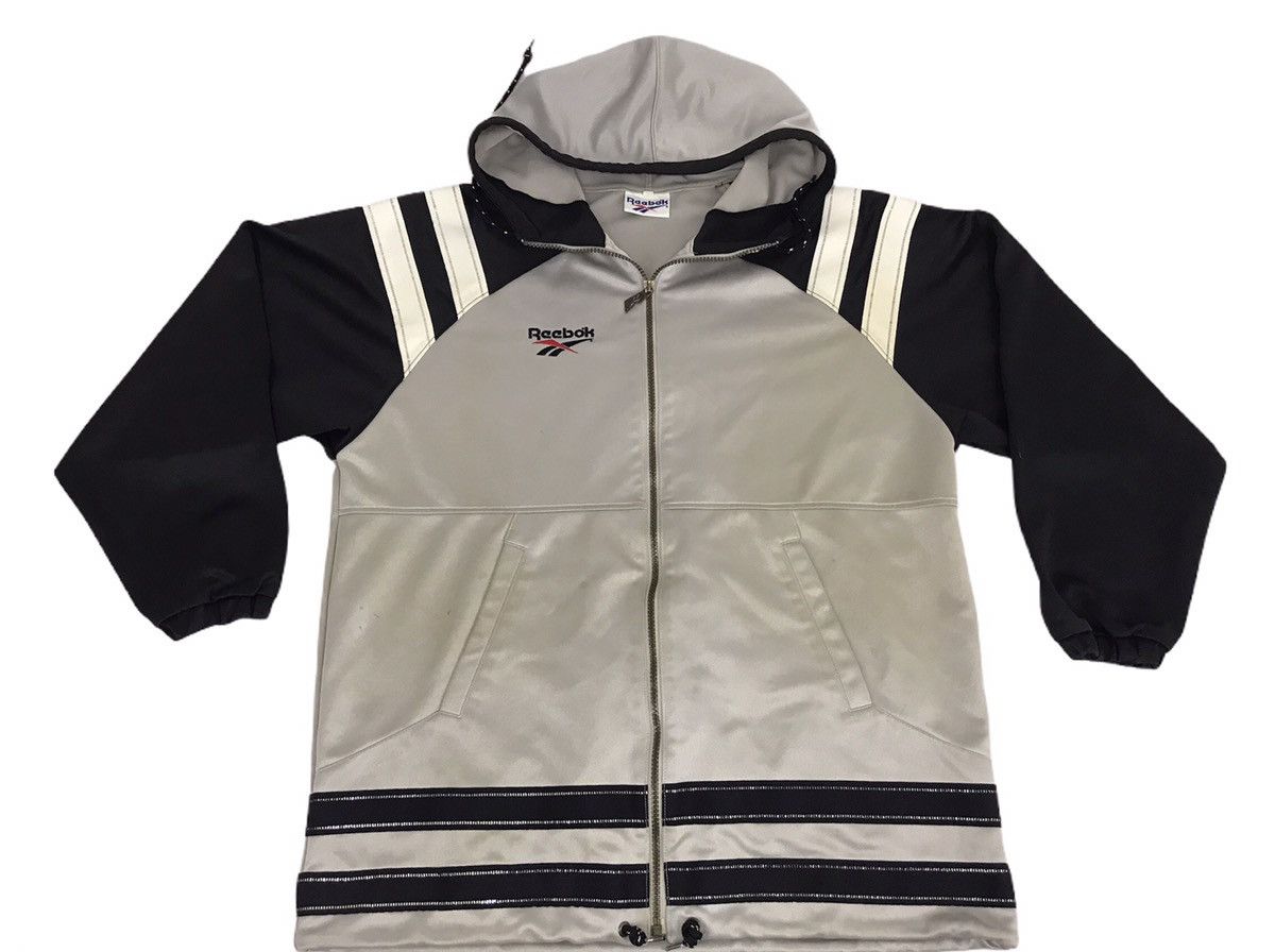 Reebok Zipper Style Jacket Athletic Spell Out
