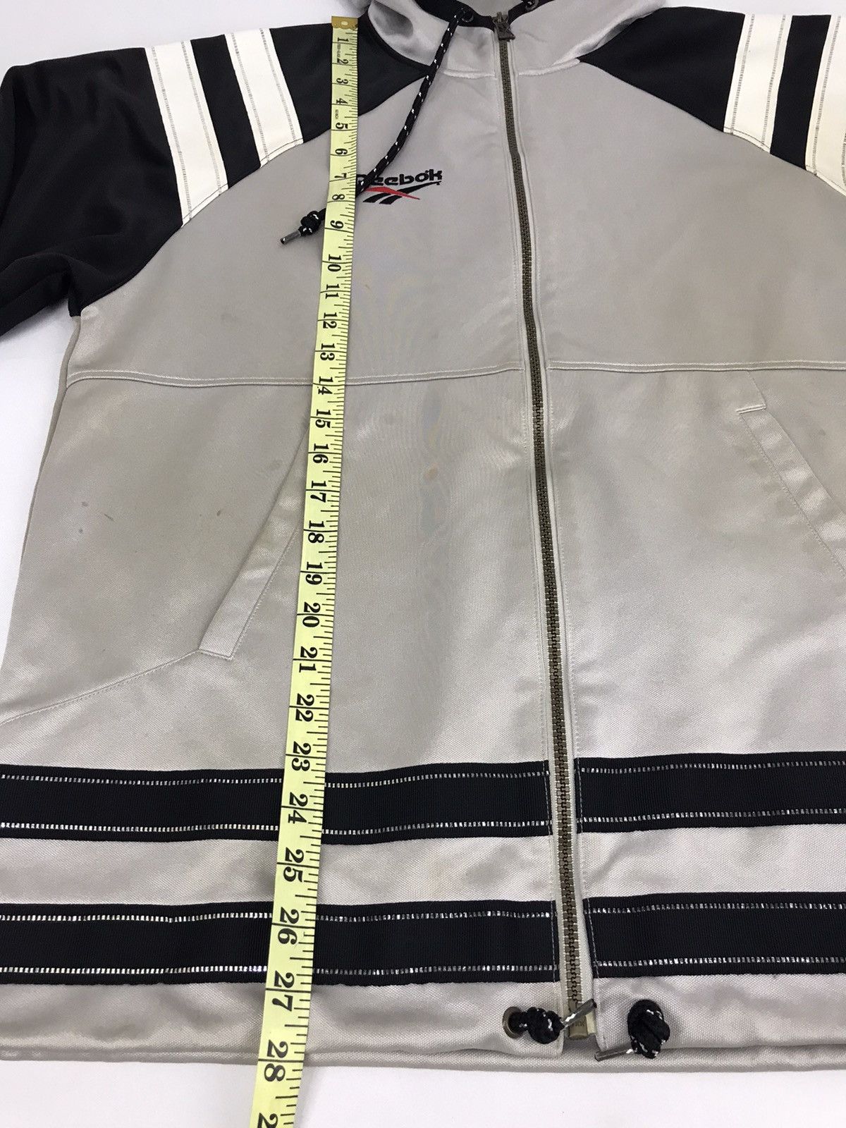 Reebok Zipper Style Jacket Athletic Spell Out