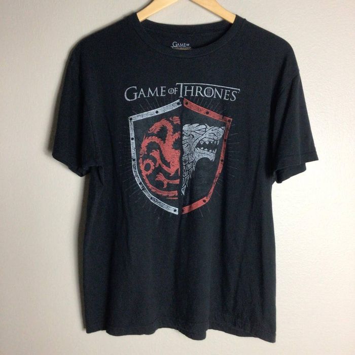 Streetwear Game Of Thrones GOT Targaryen Stark Sigil Shield T Shirt L ...