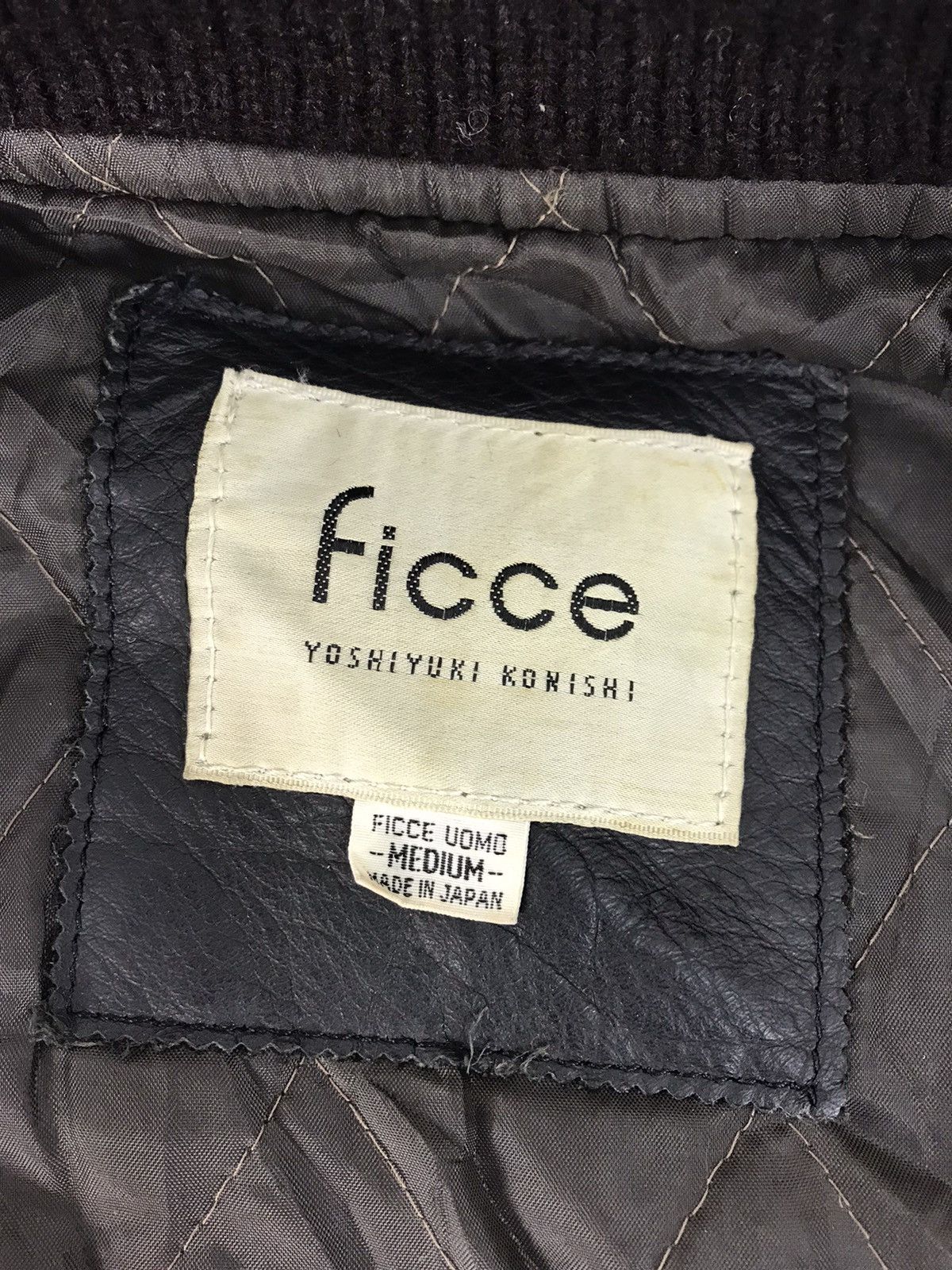 Leather Ficce Yoshiyuki Konishi Varsity Sleeve Leather Jacket Size US M / EU 48-50 / 2 - 5 Thumbnail