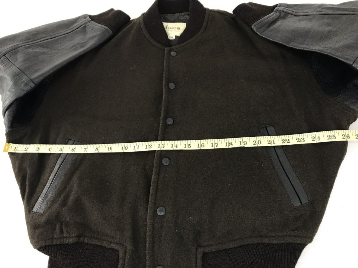 Leather Ficce Yoshiyuki Konishi Varsity Sleeve Leather Jacket Size US M / EU 48-50 / 2 - 8 Thumbnail