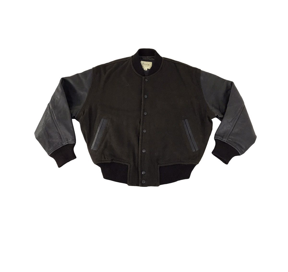 Leather Ficce Yoshiyuki Konishi Varsity Sleeve Leather Jacket Size US M / EU 48-50 / 2 - 2 Thumbnail