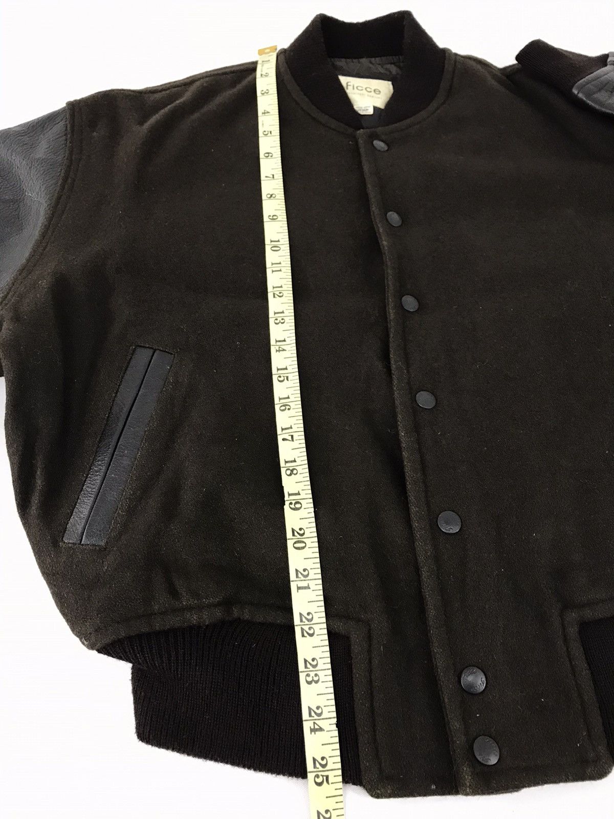 Leather Ficce Yoshiyuki Konishi Varsity Sleeve Leather Jacket Size US M / EU 48-50 / 2 - 9 Thumbnail