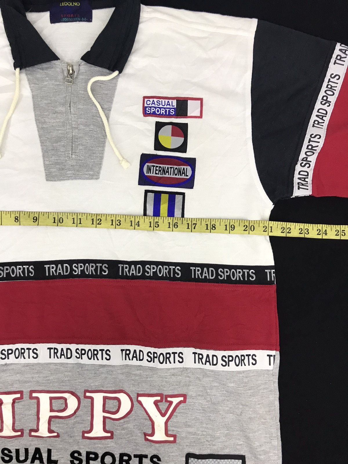 Japanese Brand Vintage Ledolno Sc Sport Zippy Polo Tee Colour Block Size US L / EU 52-54 / 3 - 5 Thumbnail